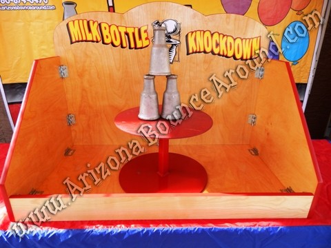 Milk Bottle Knockdown Carnival Game Rental AZ